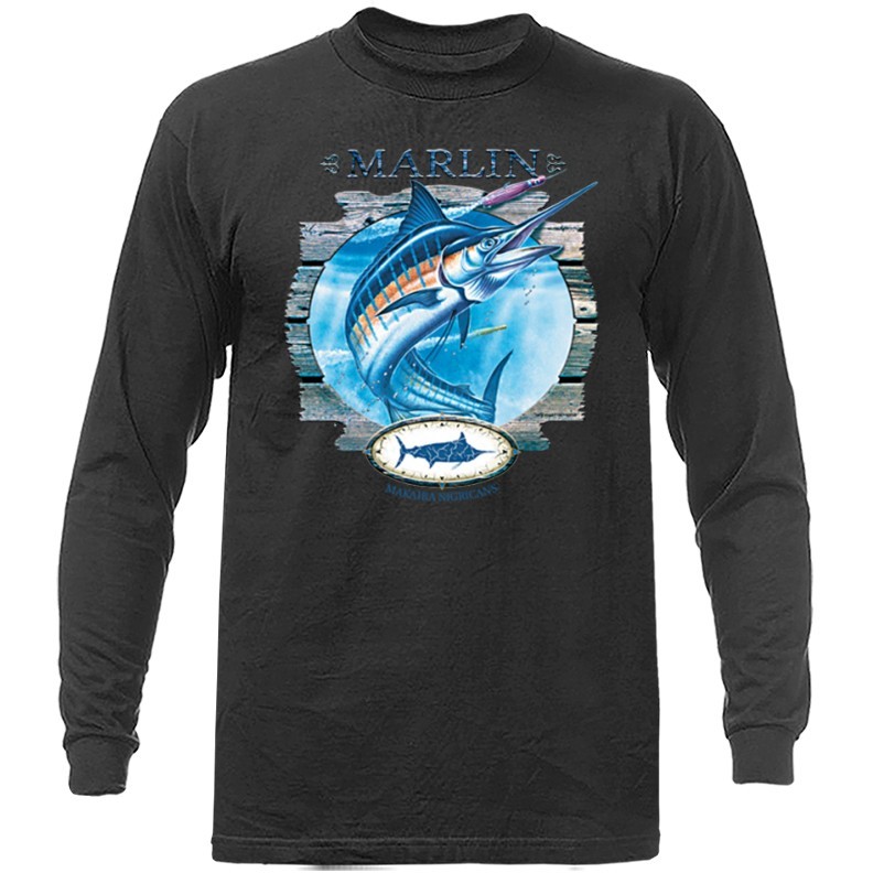 Marlin Saltwater Fishing Outdoor Sports Long Sleeve T-Shirt