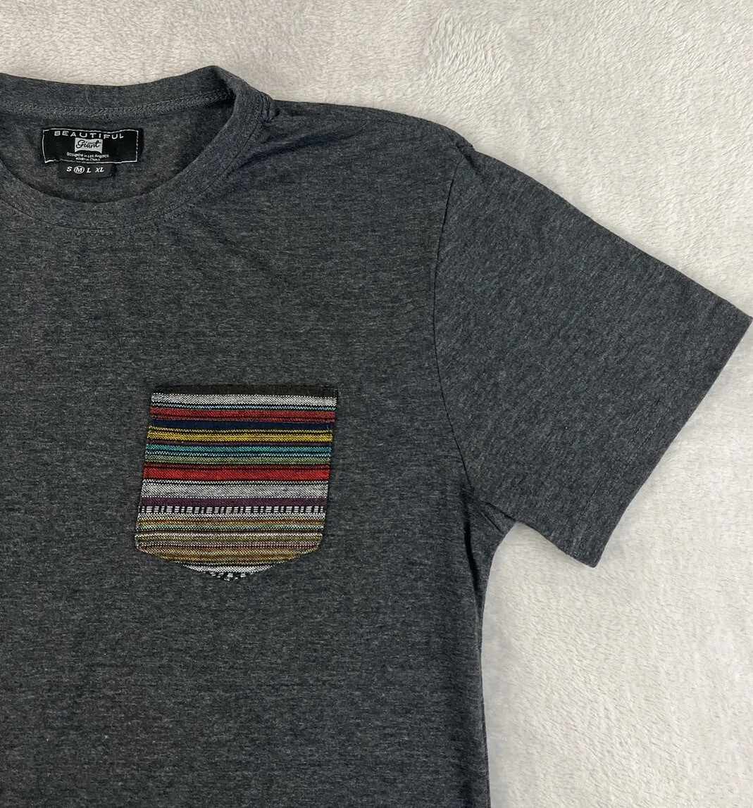 Beautiful Giant mens gray short sleeve pocket tshirt size medium gallery