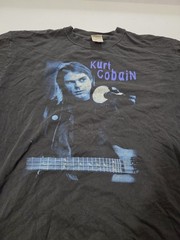 Kurt Cobain Nirvana Graphic Double Sided Anvil Size L Notebook End of Music Poem
