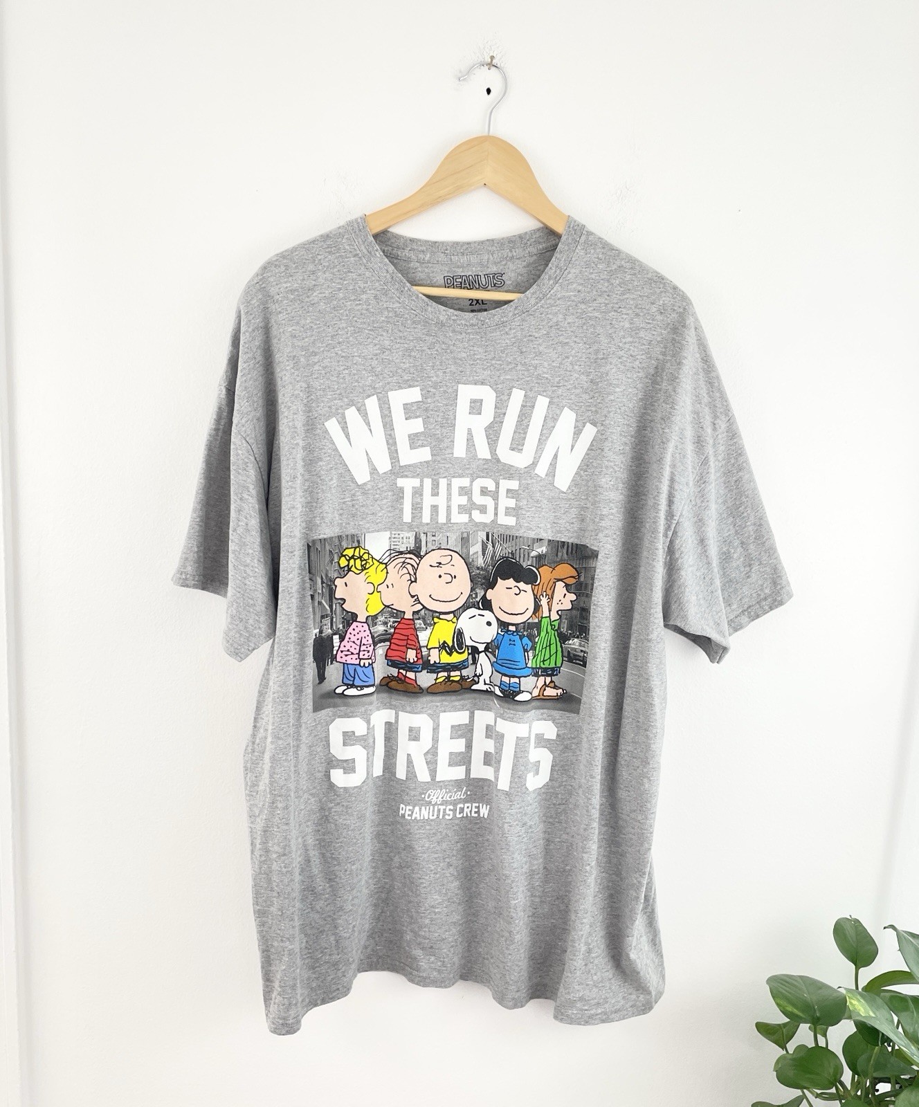 Peanuts 2XL Gray We Run These Streets Charlie Brown T Shirt Men’s 2XL gallery