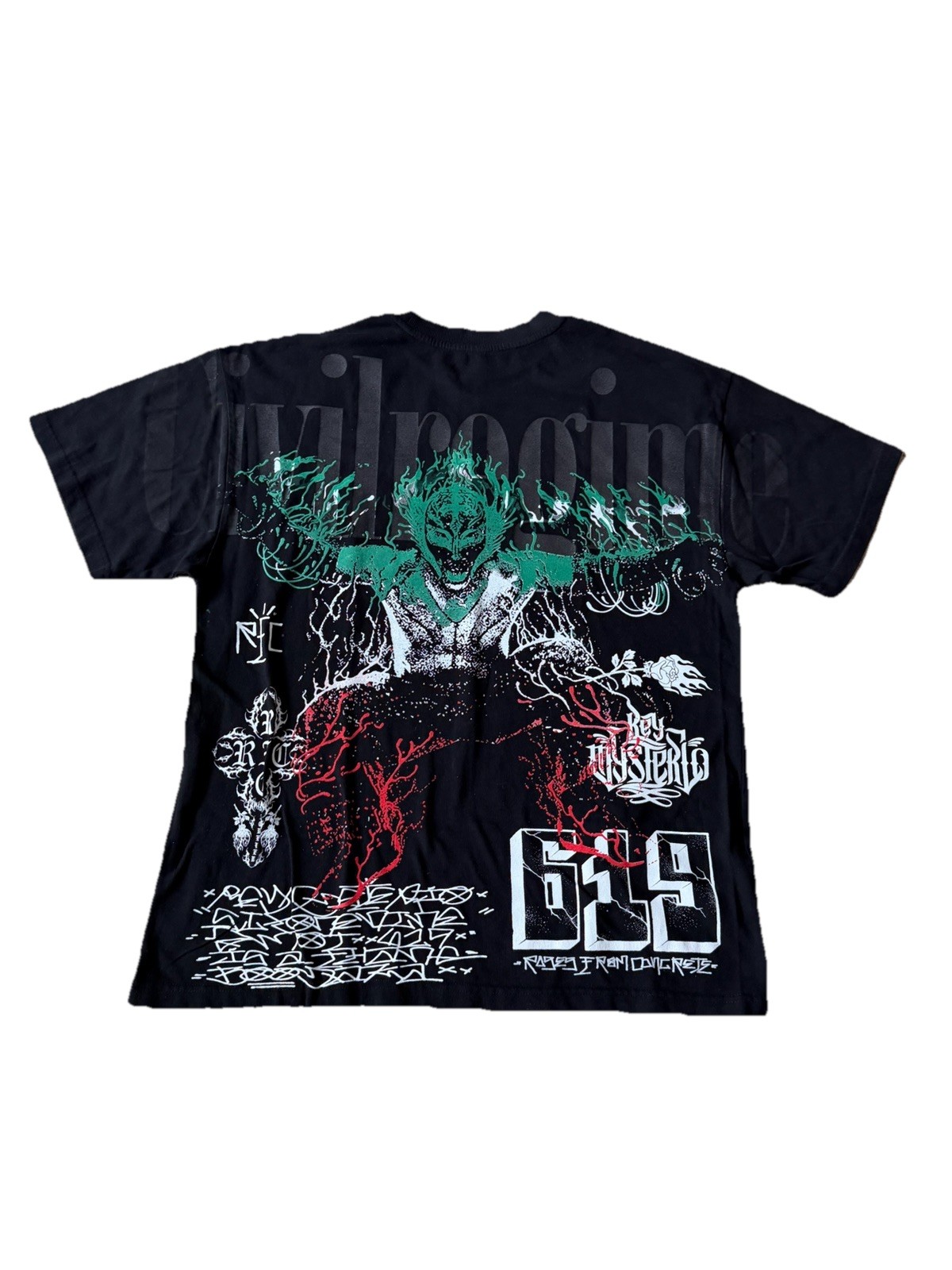 Civil regime WWE Collab Rey Mysterio heavy weight Tee size L. Brand new! Rare gallery