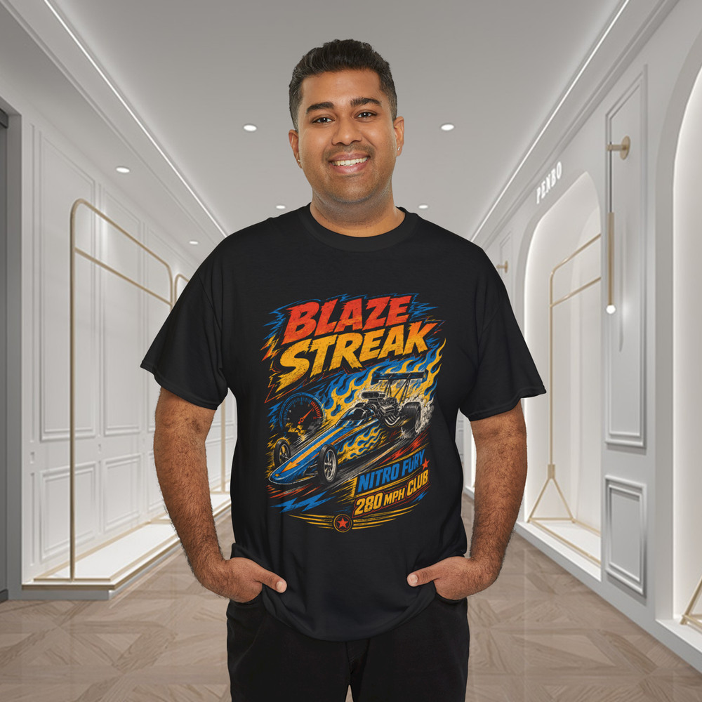 Blaze Streak Nitro Dragster Racing Vintage Graphic T-Shirt