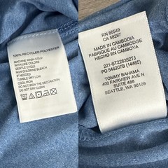 Tommy Bahama Mens Large Blue Performance Shirt Athletic Stretch Short Sleeve Tee