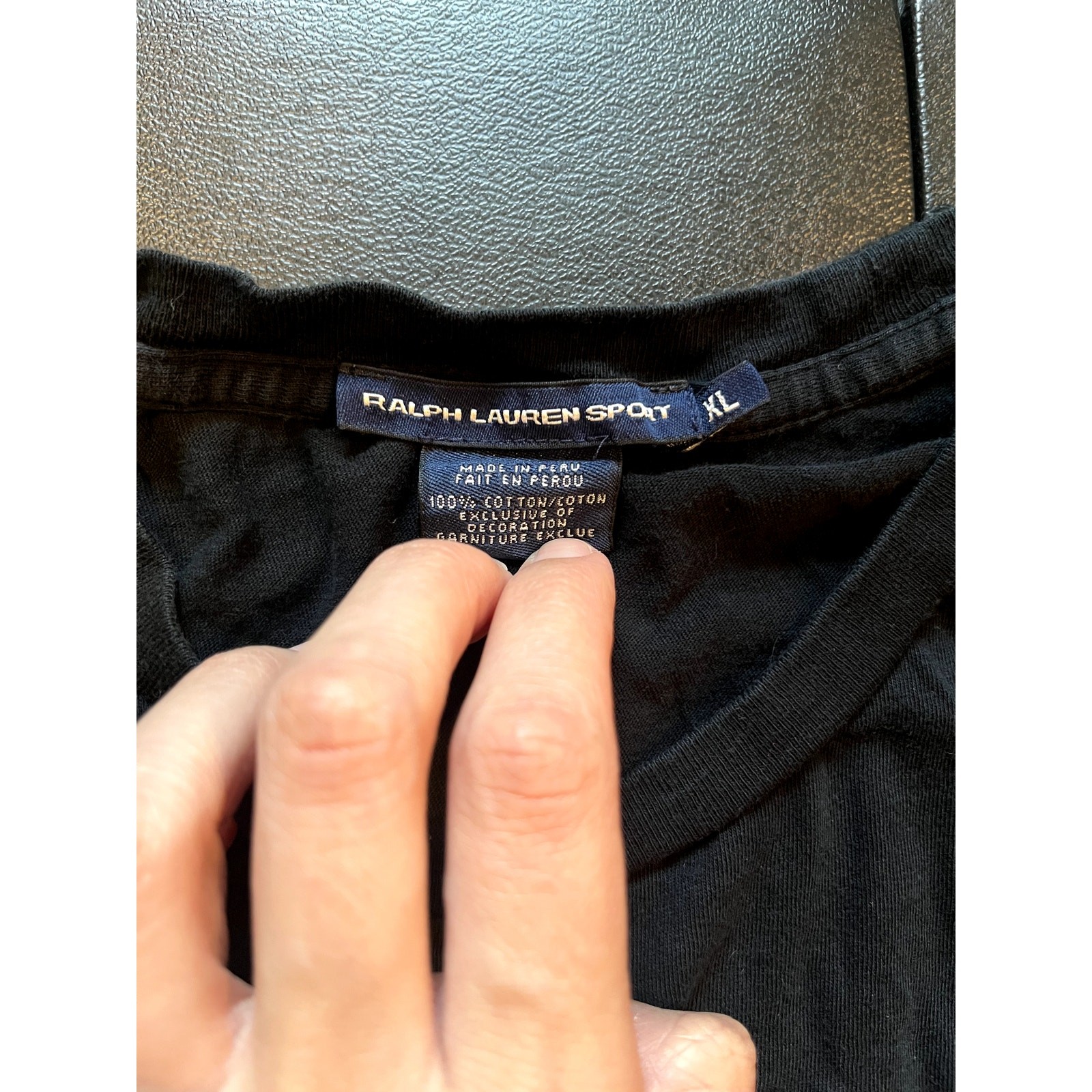 Ralph Lauren Sport T Shirt XL Black Logo Tee Casual Preppy Cotton Classic gallery