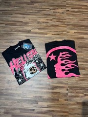 Graphic Hellstar tee shirt Men’s Black Cotton NEW
