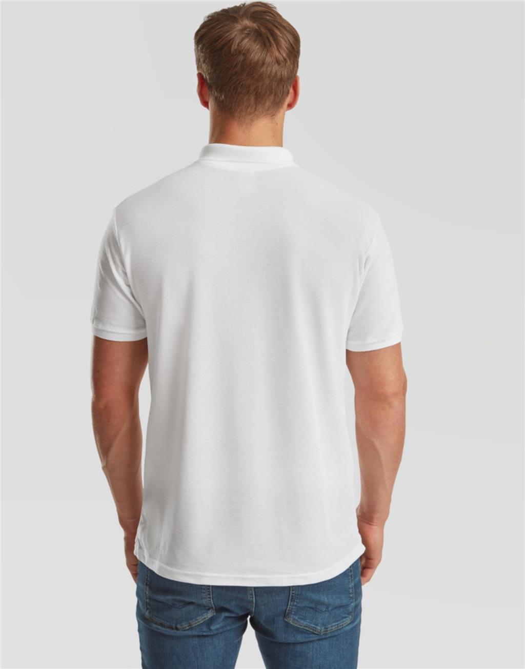 Fruit Of The Loom Mens Short Sleeve Polo T Shirt Plain Easy Care Polycotton Tops gallery