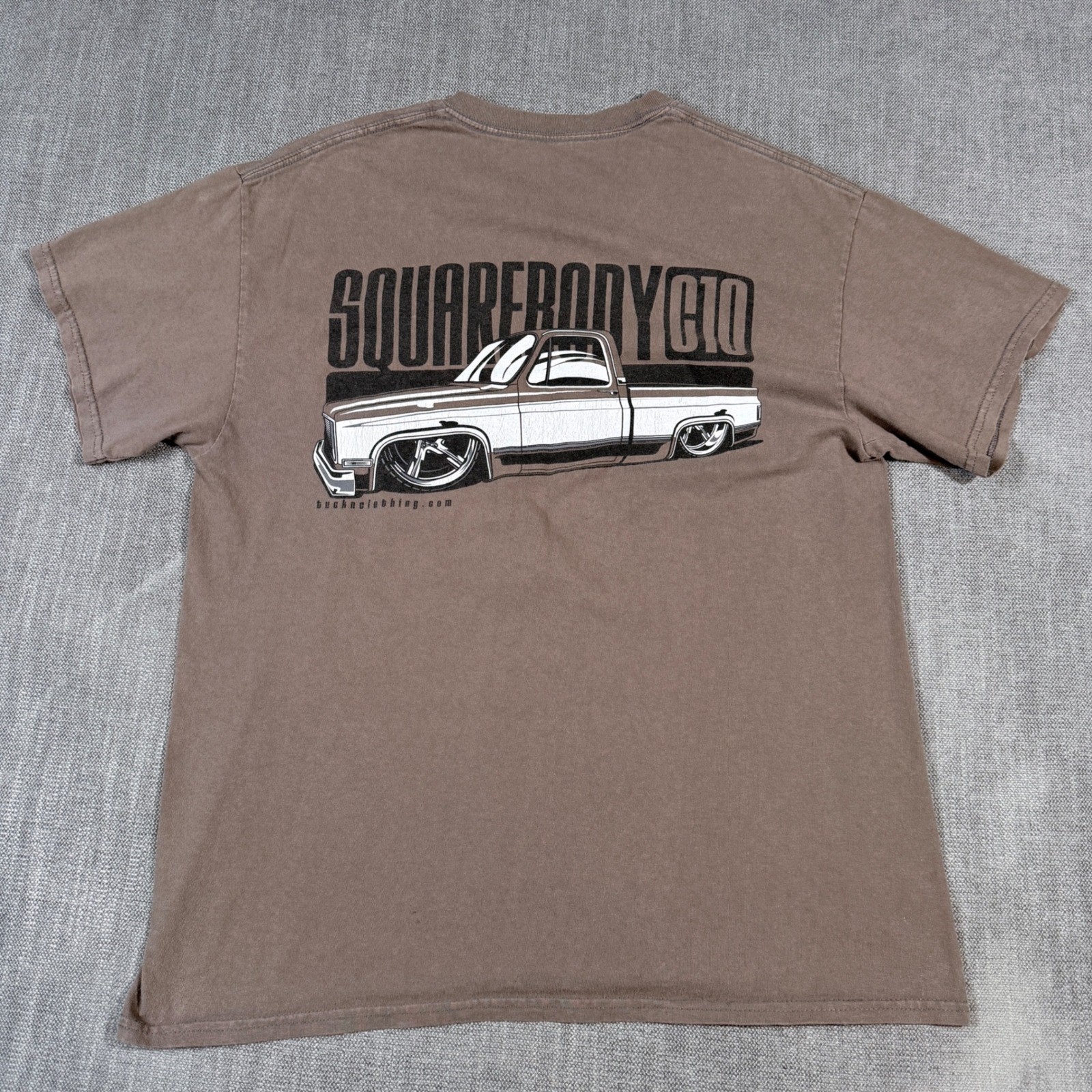 Tuckn Clothing Squarebody C10 Graphic T-Shirt Mens Medium Brown Chevy Truck Tee
