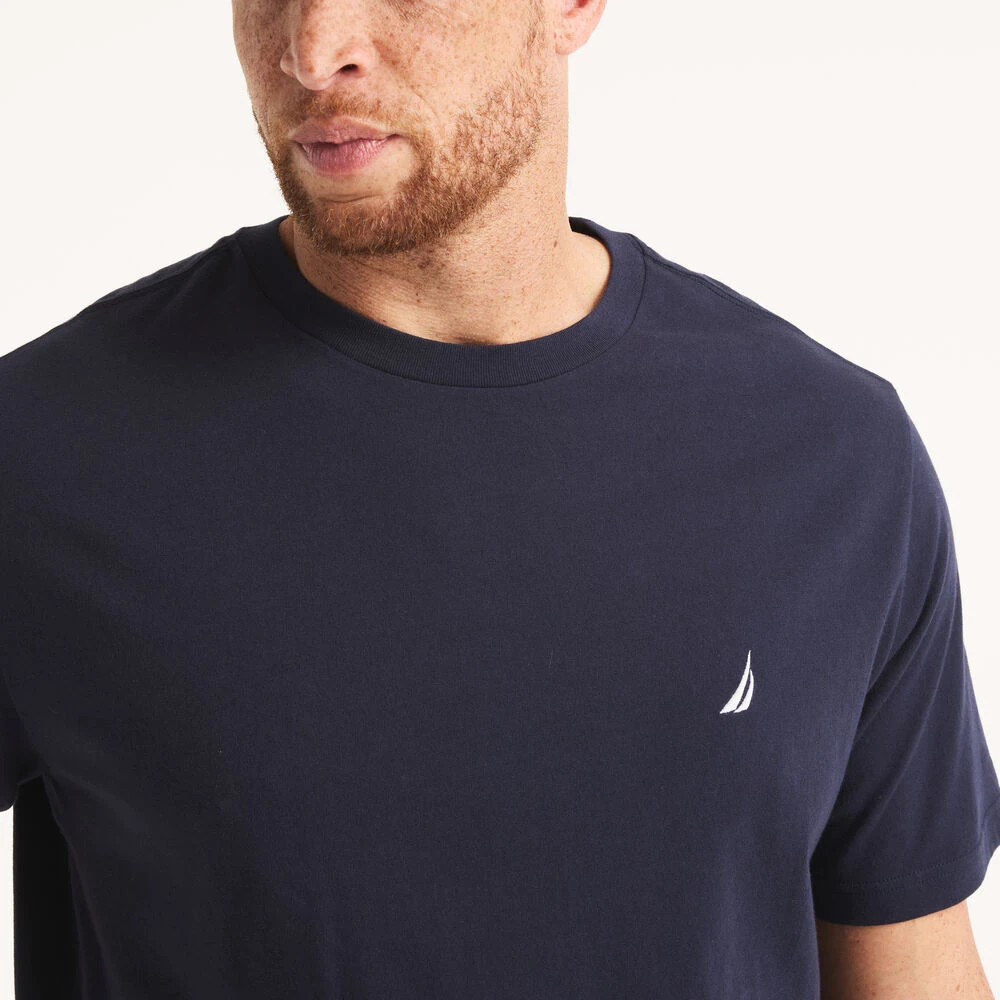 NAUTICA MEN’S NAVY CREWNECK S/S LOGO COTTON T-SHIRT SZ: 3XLT 3XT XXXLT NWT