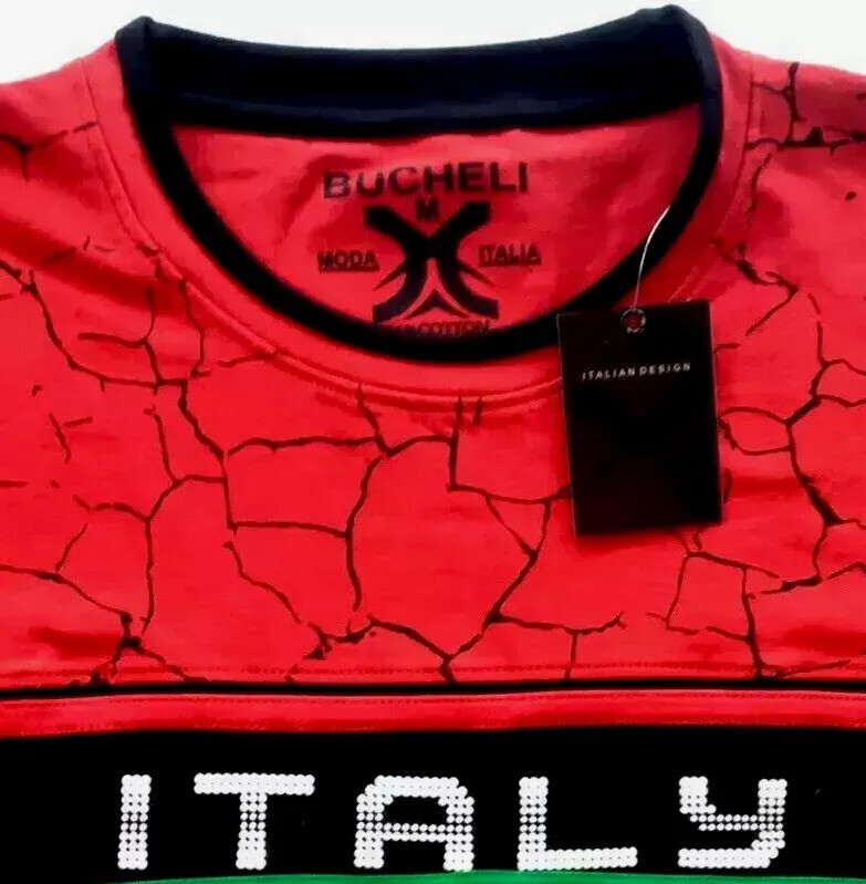 Men's Bucheli Cotton T Shirt,Italian Style,Slim Fit,Stretch M….A22.A gallery