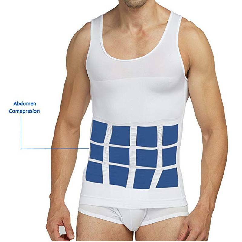 Men's Slimming Vest Body Shaper Abs Abdomen Compression Shirt Workout Tank Tops gallery