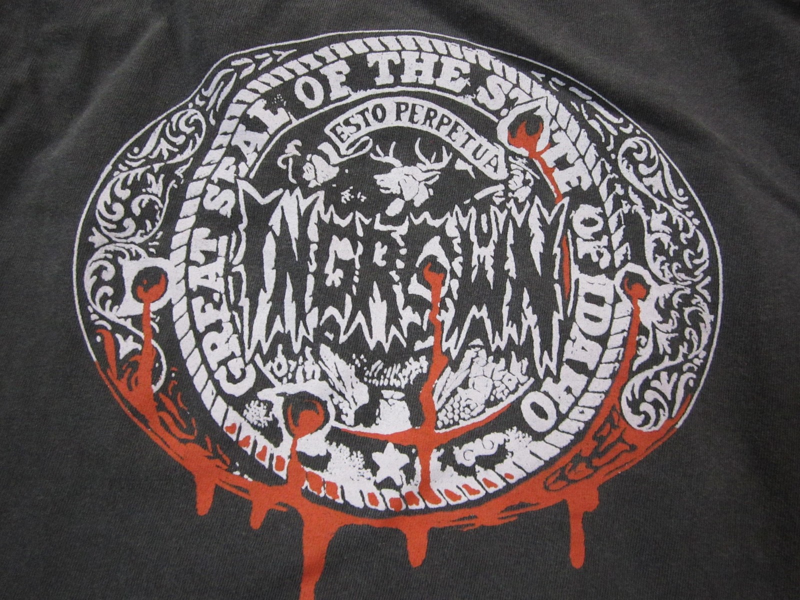 Comfort Colors Shirt Mens Small Gray Watch Your Back Skull Graphic Tee Horror gallery