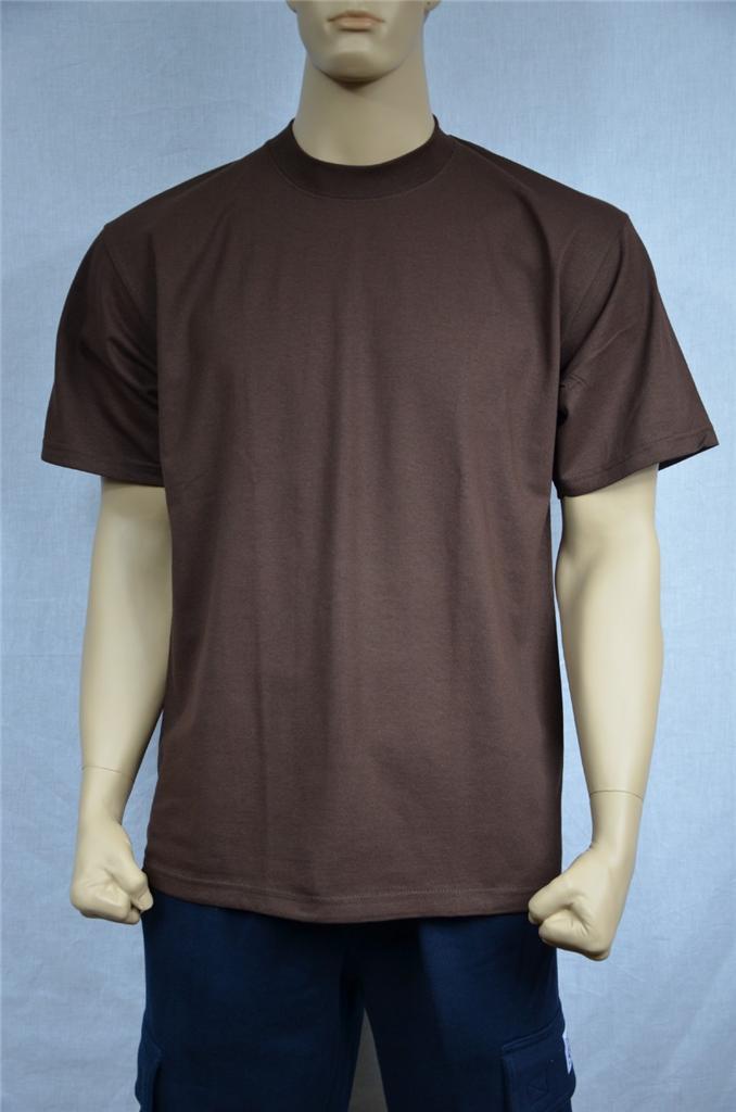 1 NEW SHAKA WEAR SUPER MAX HEAVY WEIGHT T-SHIRT BROWN TEE PLAIN S-5XLT