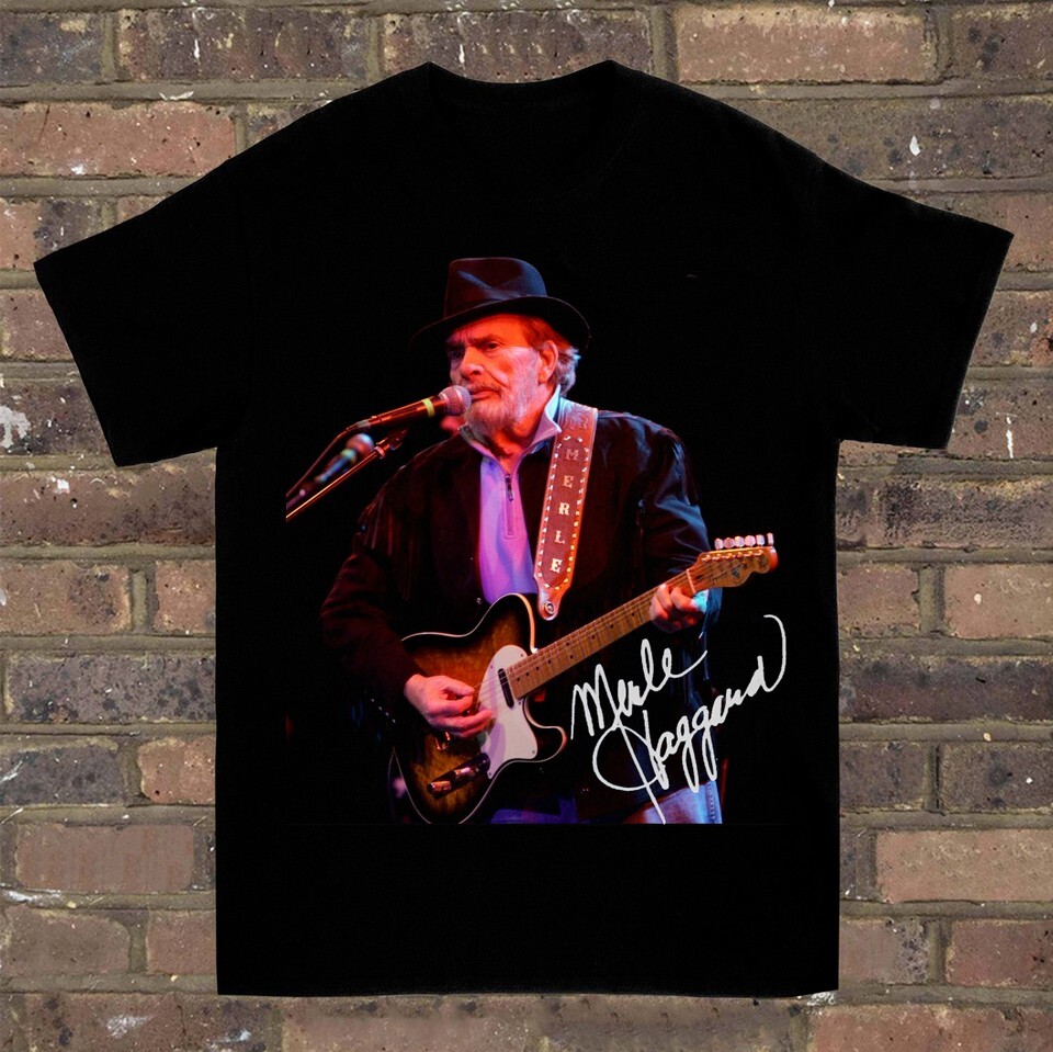 Merle Haggard signature T-shirt Cotton For men Women All Size S-4XL 3A200 gallery