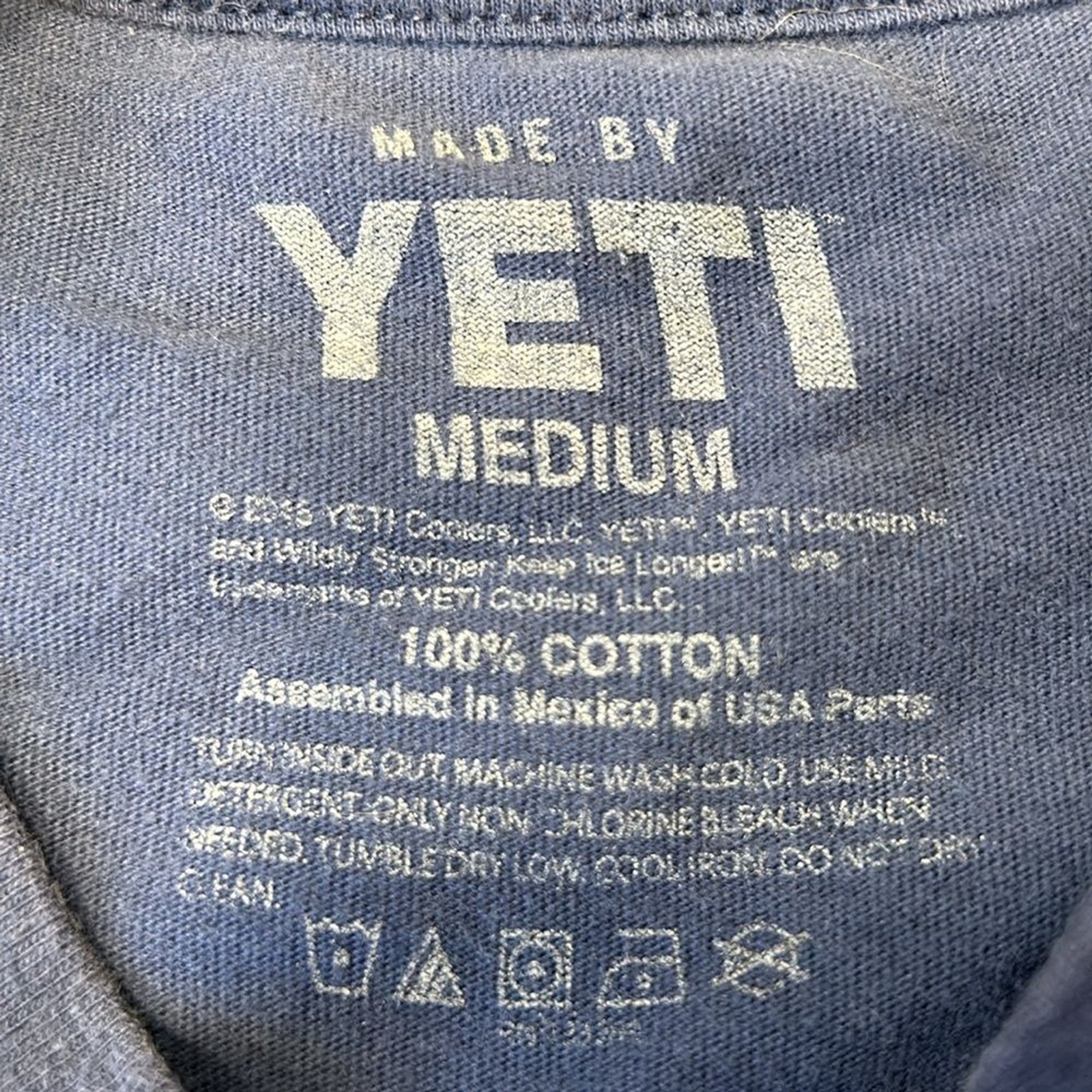 Yeti Coolers Bear Proof T Shirt Medium Blue Orange Graphic Tee Mens gallery