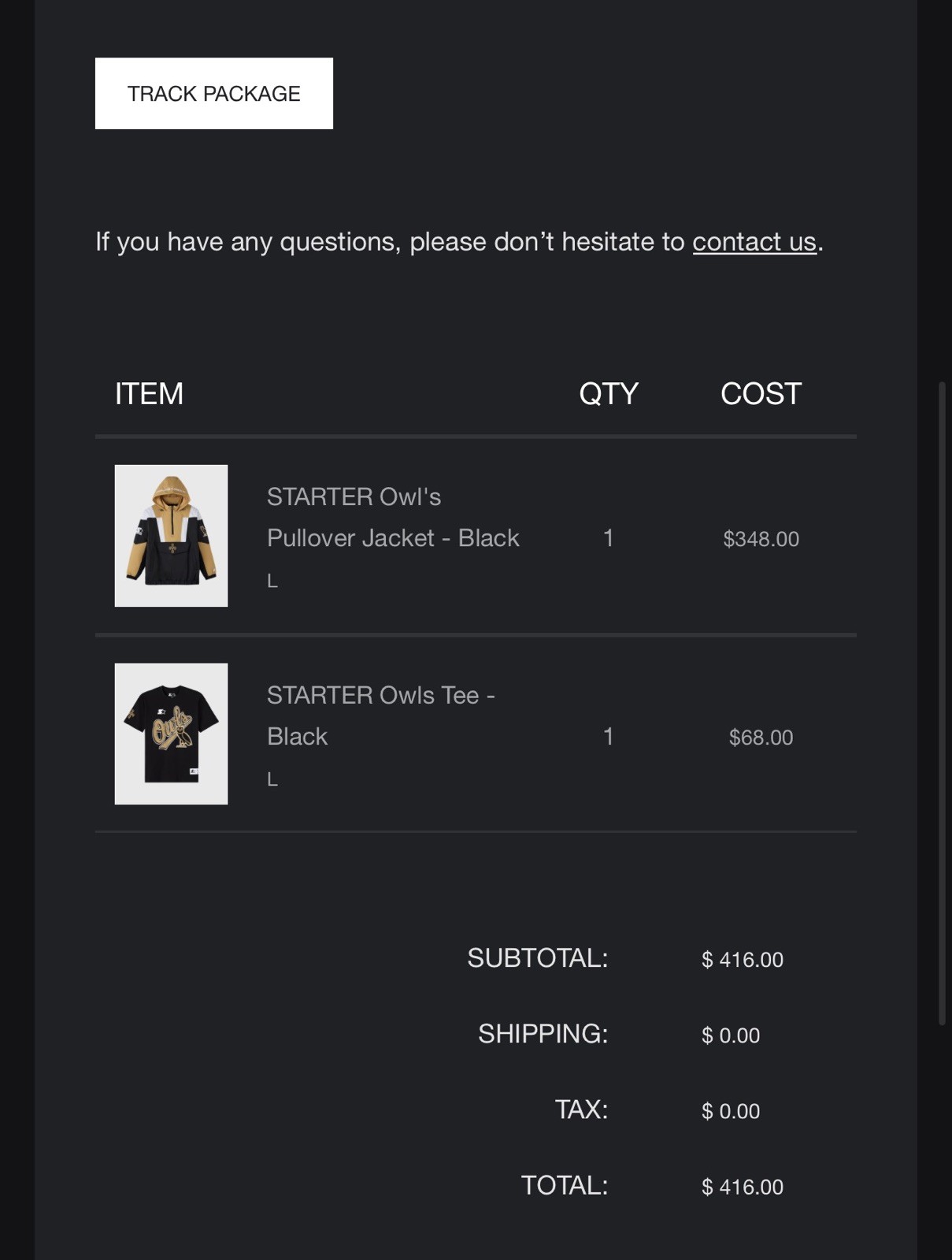 OVO Starter Owls Shirt Octobers Very Own Size Large gallery