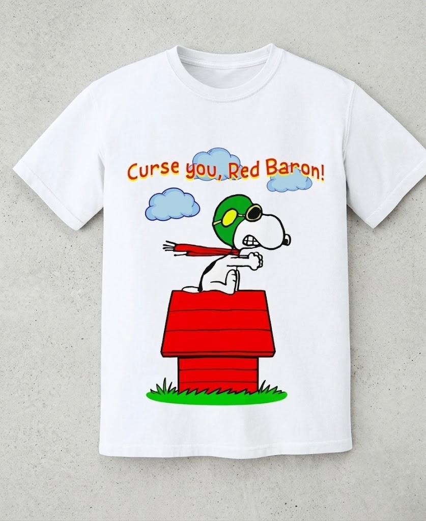 Snoopy Peanuts Flying Ace Red Baron Graphic T-Shirt Pilot T-Shirt S-5XL DH1509 gallery