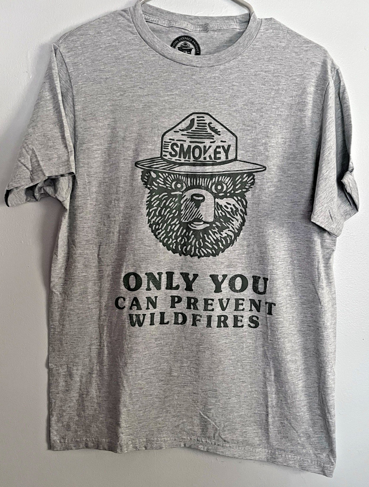 Smokey The Bear Gray Green Size M, Only You Can Prevent Forrest Fires T Shirt gallery