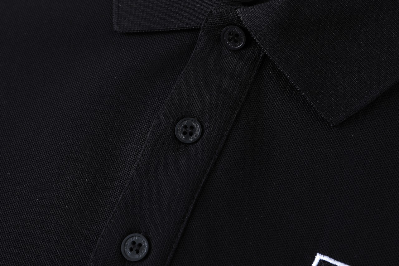 Moncler Black Men's M-Embroidered Polo Shirt L gallery