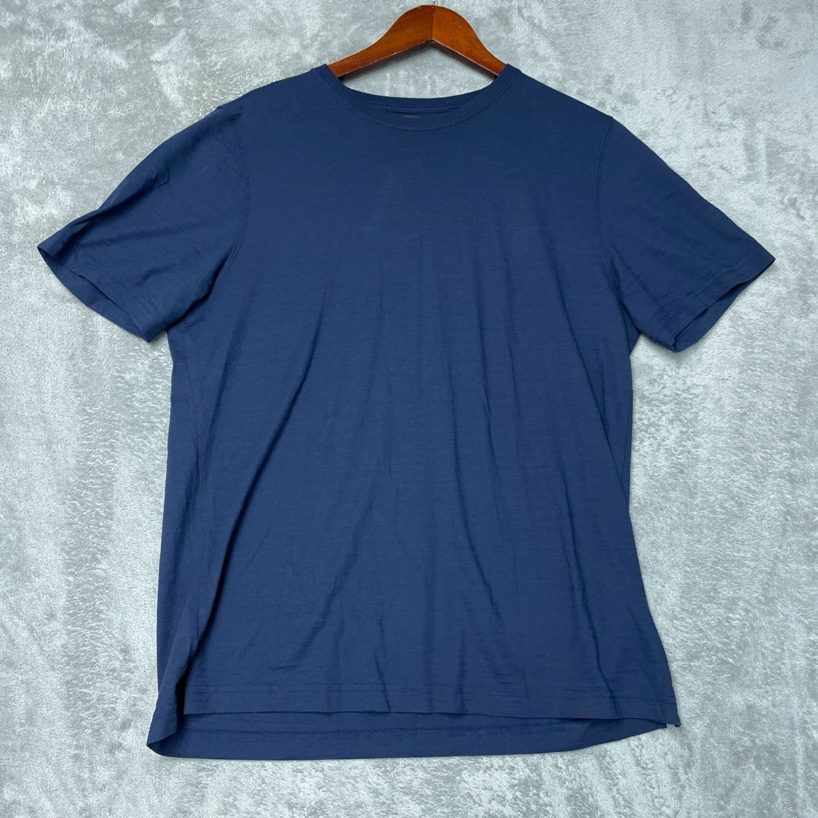Kirkland Signature Men's L Blue Pima Cotton Crewneck T-Shirt i1868 gallery