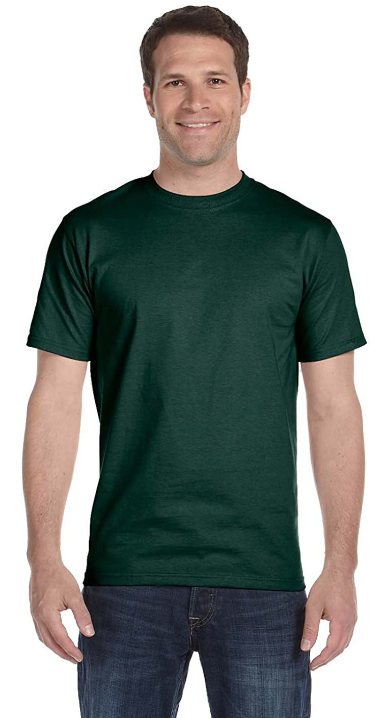 HANES Men's Beefy Heavyweight Short Sleeve T-Shirt/Tee O5180 Sz 3XL Forest Green gallery