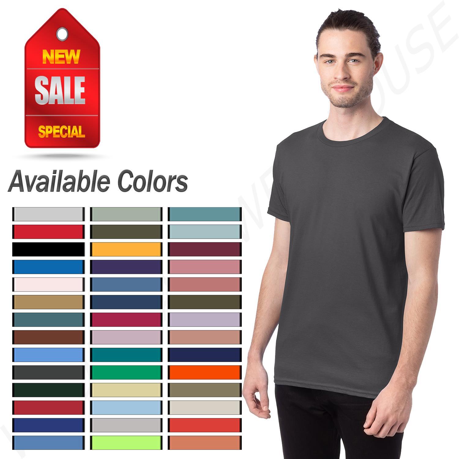 Hanes Mens T-Shirt Ringspun Cotton 4.5 oz Light Weight S-3XL M-4980
