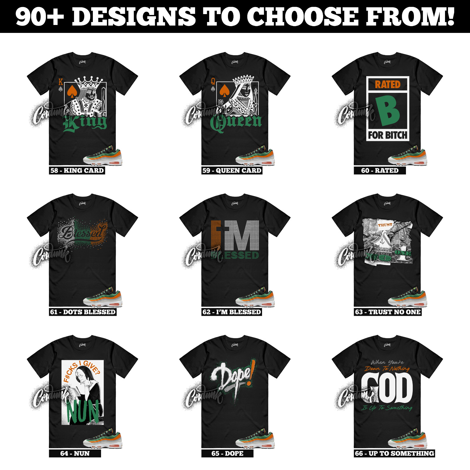 Air Max 95 Yardrunners Famu Orange Horizon Hurricane Green Miami Sneaker T Shirt gallery