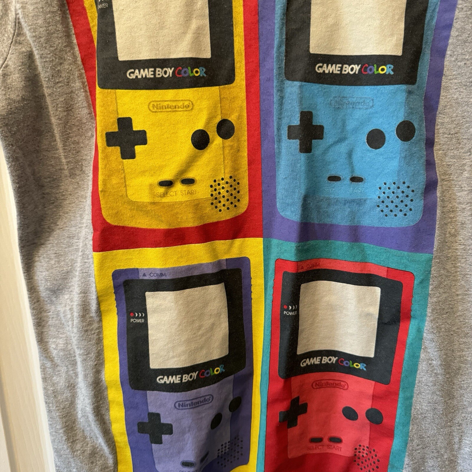GAME BOY COLOR THEMED T-SHIRT-GRAY WITH MULTI-COLORS-MEN'S SMALL-GAME BOY BRAND gallery