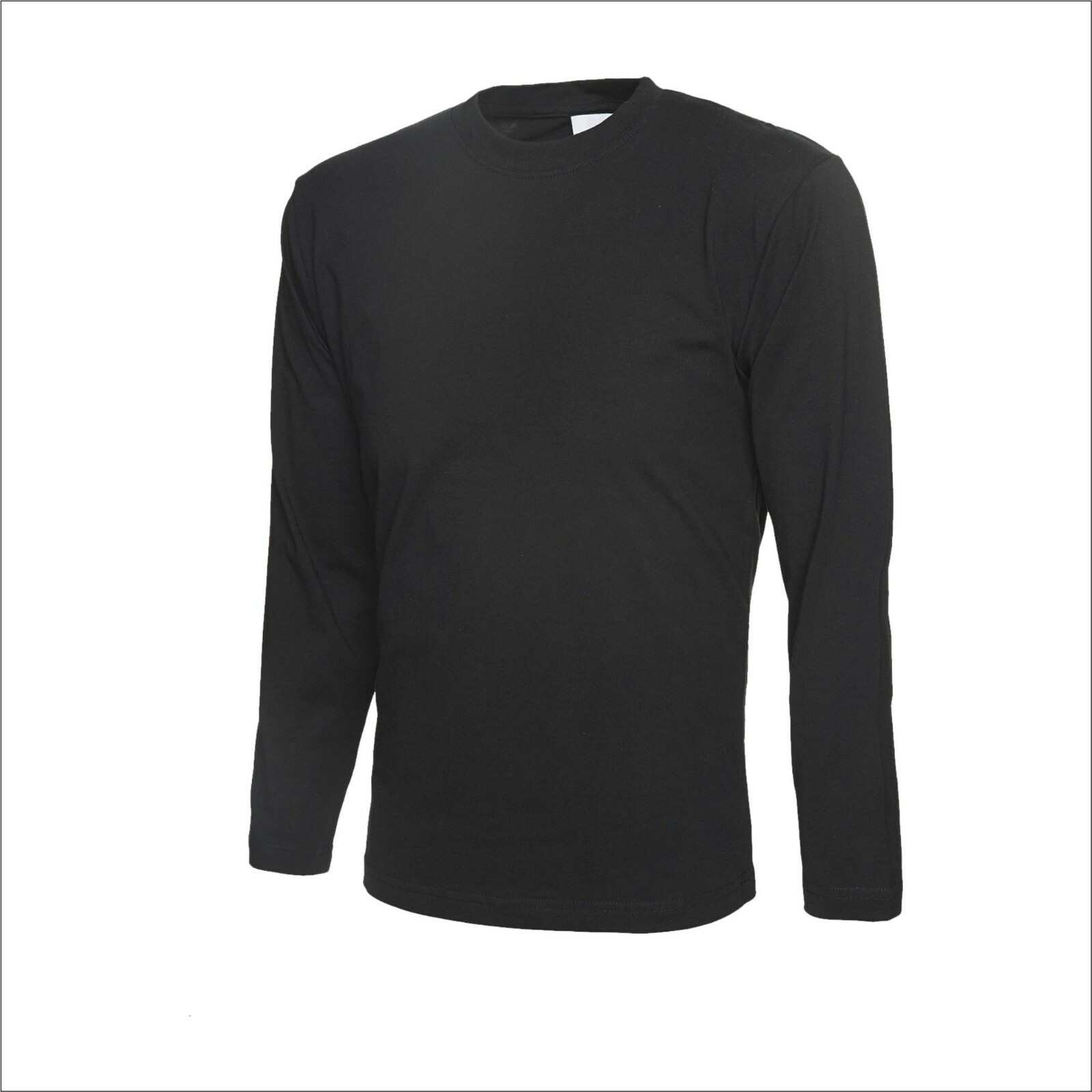UNEEK Mens Long Sleeve T-Shirt Blank Casual Cotton T Shirt Plain Work Unisex Tee gallery