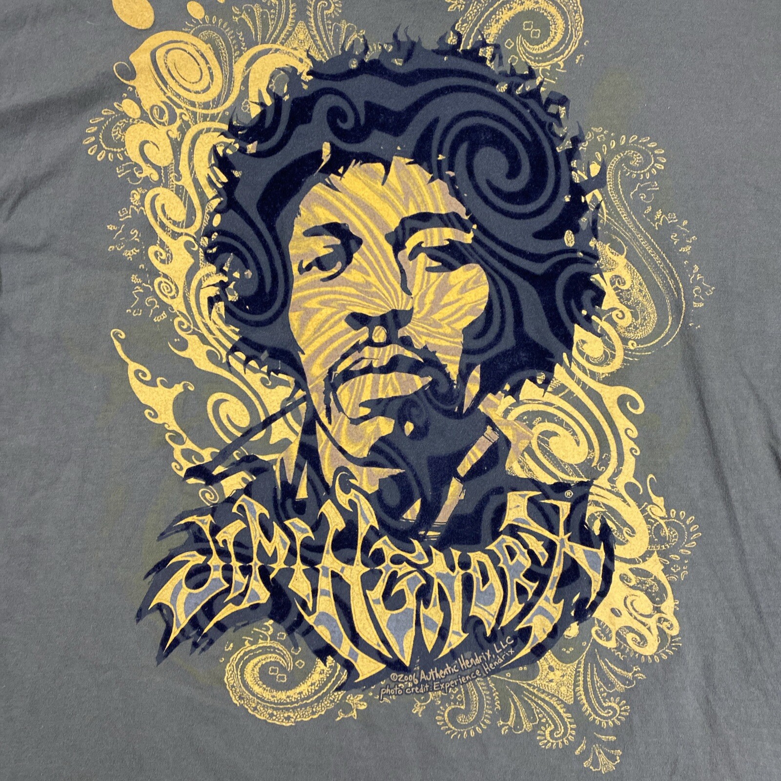 ODM Jimmy Hendrix Shirt Mens XL Textured Fabric Graphic Short Sleeve gallery