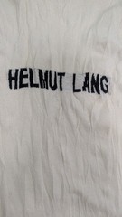 Helmut Lang Crushed Wool Tank Top Size Medium Ivory White NWT $395 Merino Logo
