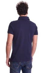 TRUSSARDI JEANS REGULAR FIT SOLID COLOR POLO SHIRT – Size S – Blue