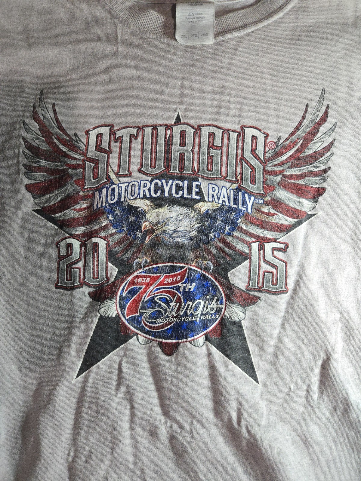 Sturgis 75th Anniversary 2015 Black Hills Rally T-Shirt 2XL gallery
