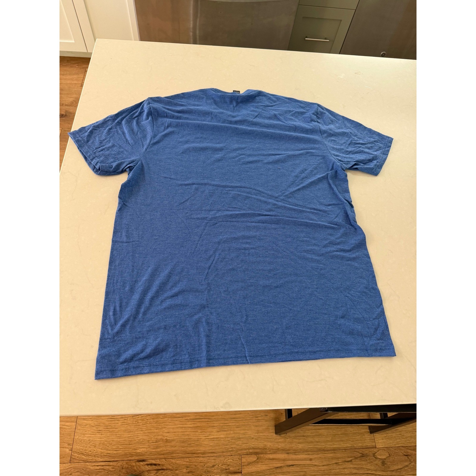 District Perfect Tri Crew Neck Tee Mens Large Heather Royal Blue Tri-Blend Shirt gallery