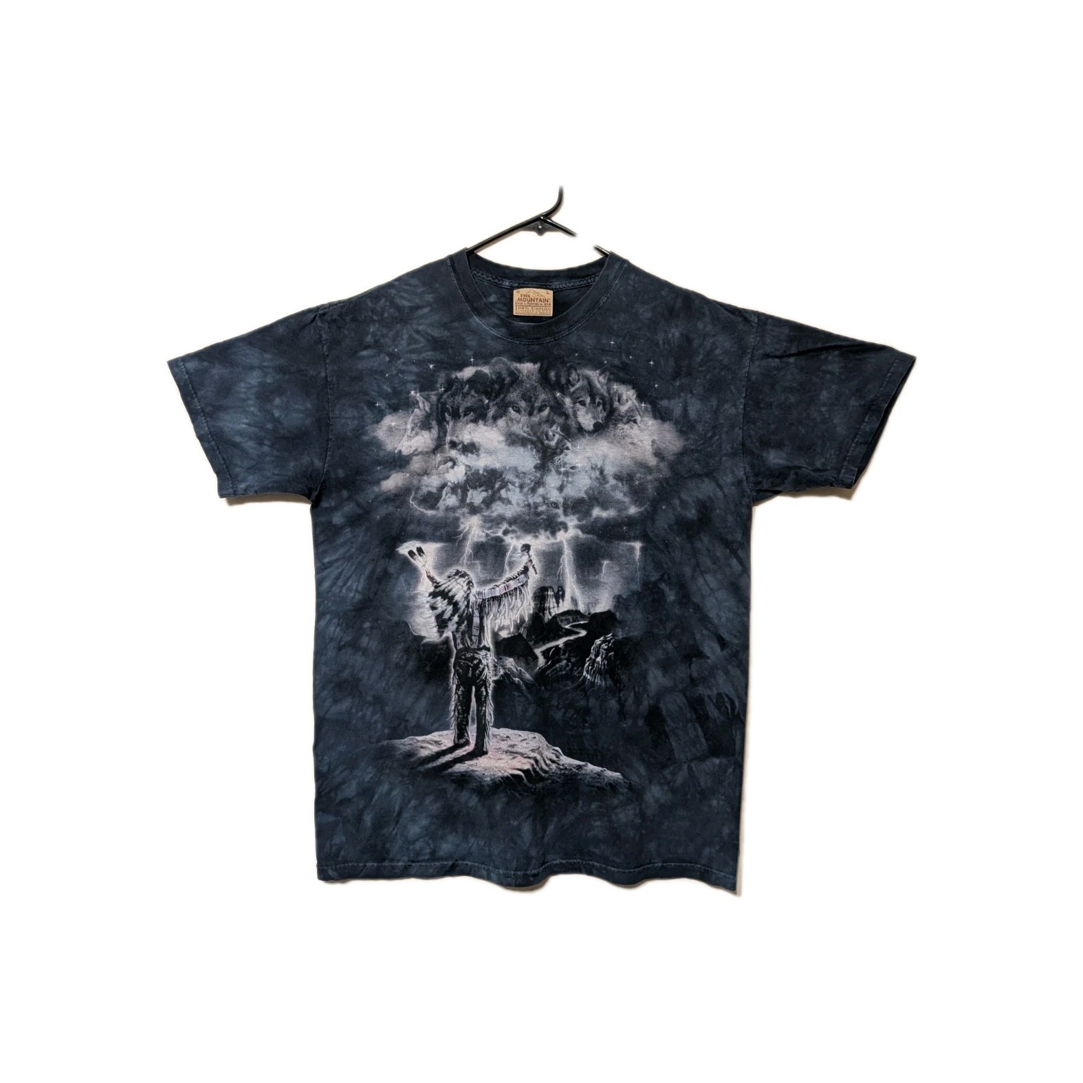 The Mountain Mens T-Shirt Vintage Summoning The Storm Leather Tag Large #5037 gallery