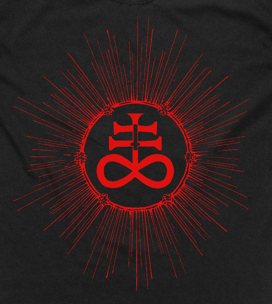 Leviathan Cross T Shirt Punk Occult Gothic Baphomet Satanic Goat Skull Pentagram gallery