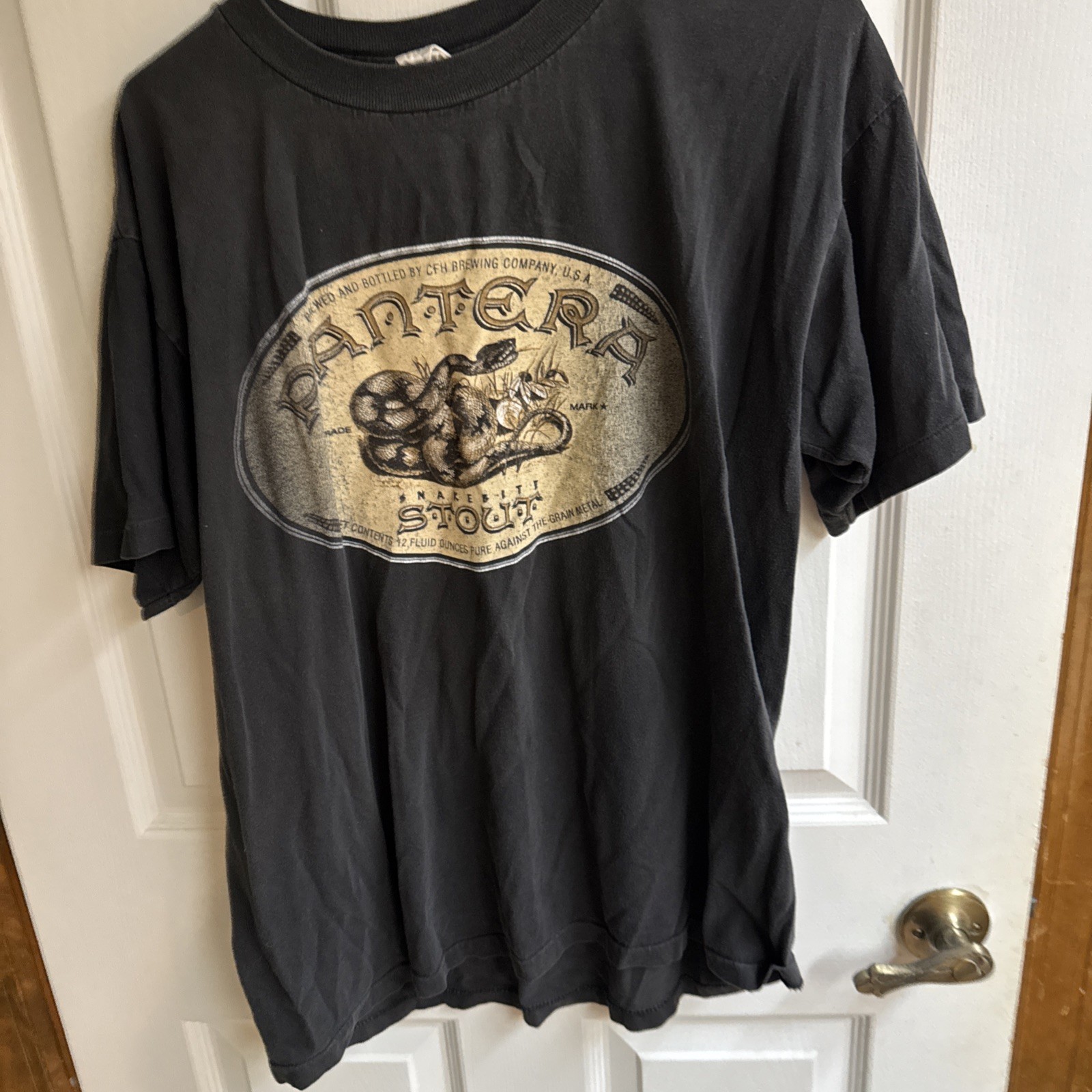 Vintage 1997 Pantera Snake Bite Stout Suck Out The Venom T Shirt L gallery