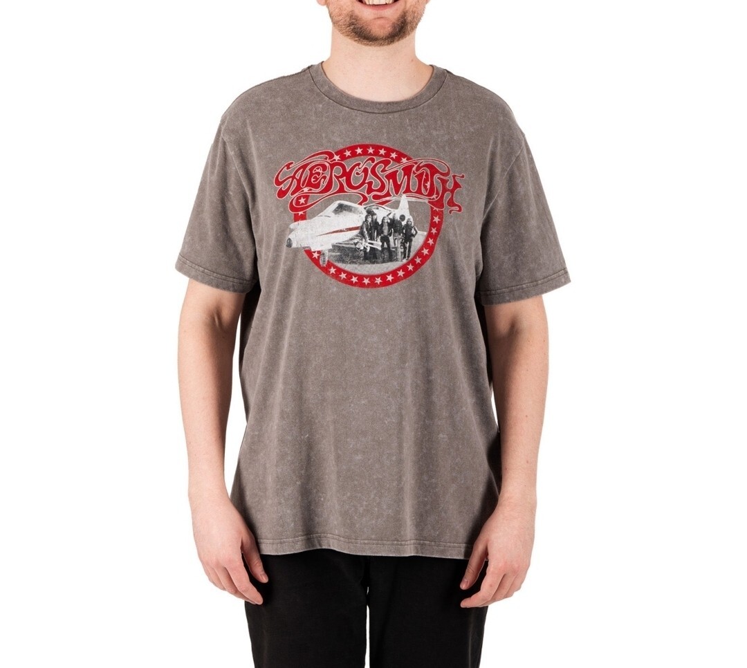NWT Men's Licensed Aerosmith Soft Crewneck Short Sleeve Band Tee Walnut XL gallery
