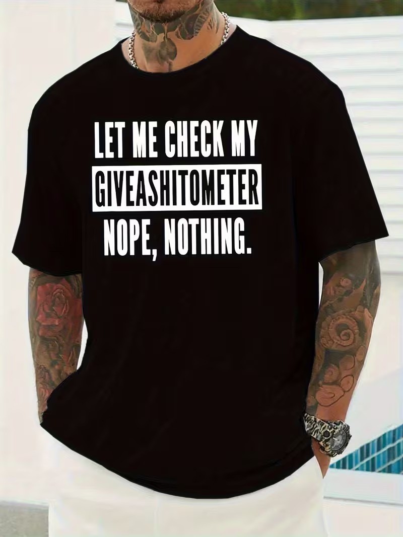 Let Me Check My Giveashitometer Nope Nothing Funny Graphic T Shirt