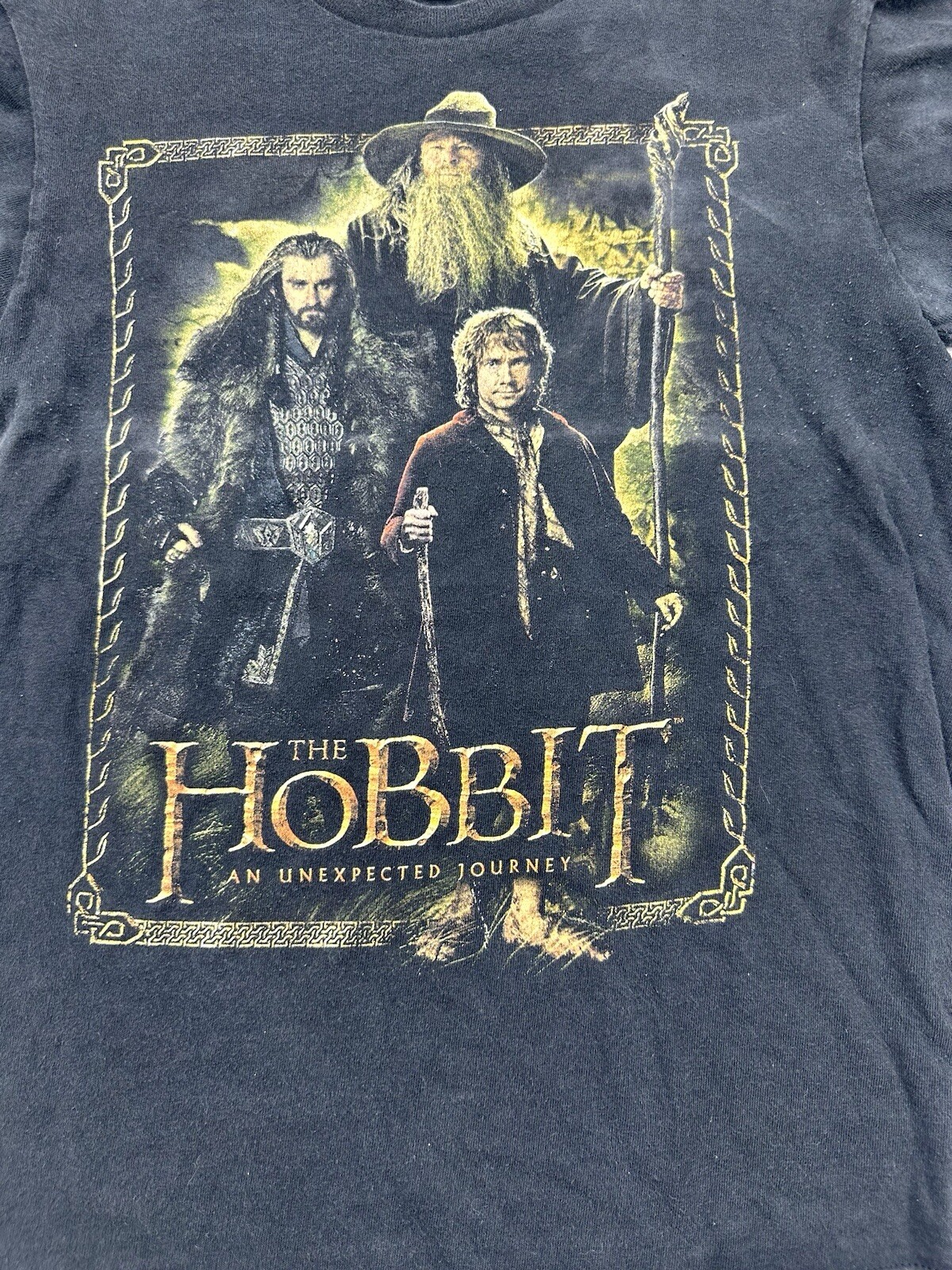 The Hobbit Movie Promo T Shirt An Unexpected Journey Sz Small Black LOTR Gandalf gallery