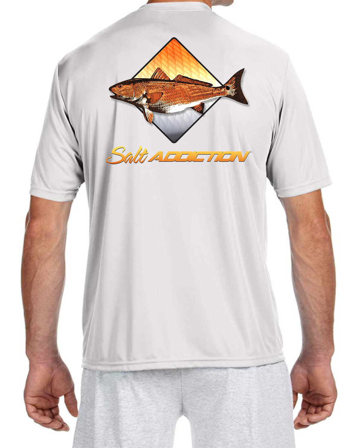 Salt Addiction t shirt Short Sleeve MicroFiber Redfish Flats Fishing uv 30