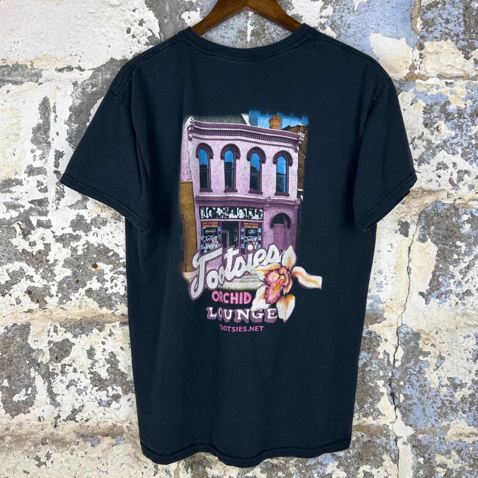 Tootsies Orchid Lounge Nashville TN Graphic T-Shirt Black Mens Large gallery