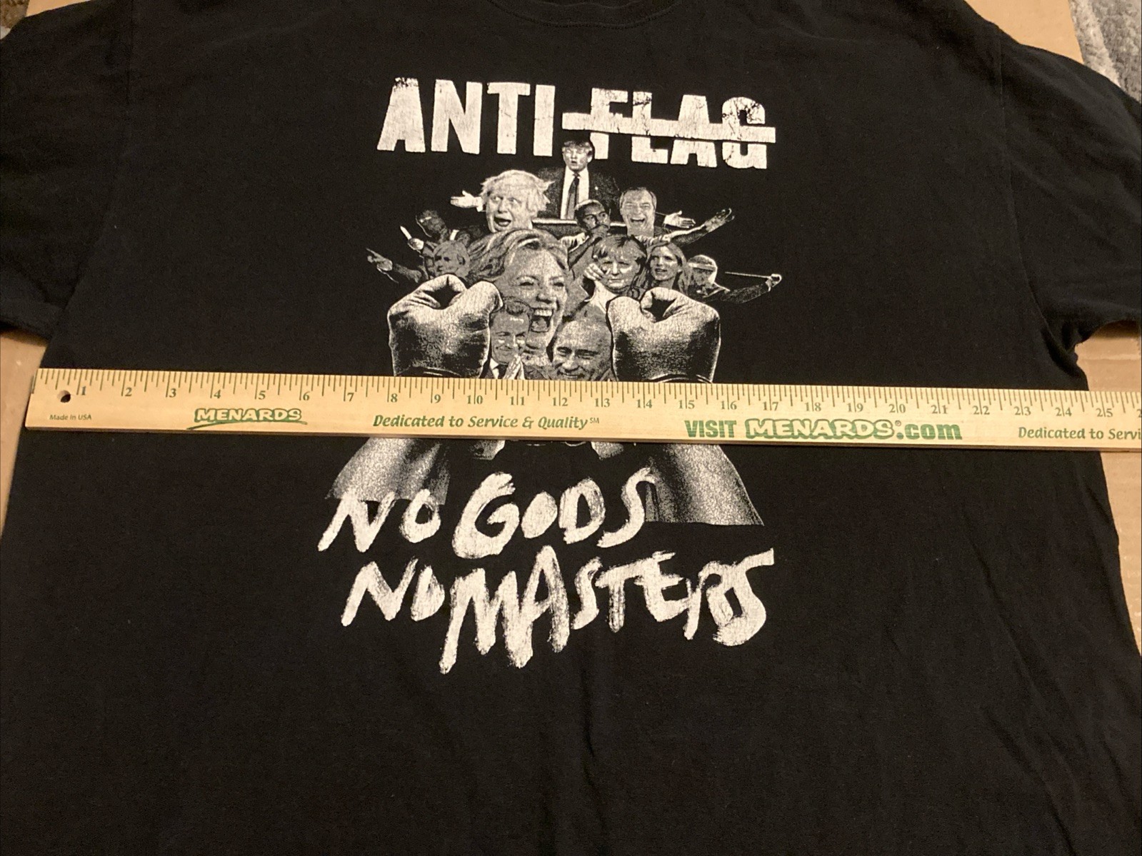 Anti Flag “No Gods No Masters” T-shirt Punk Rock Band No Tag see Measurements gallery