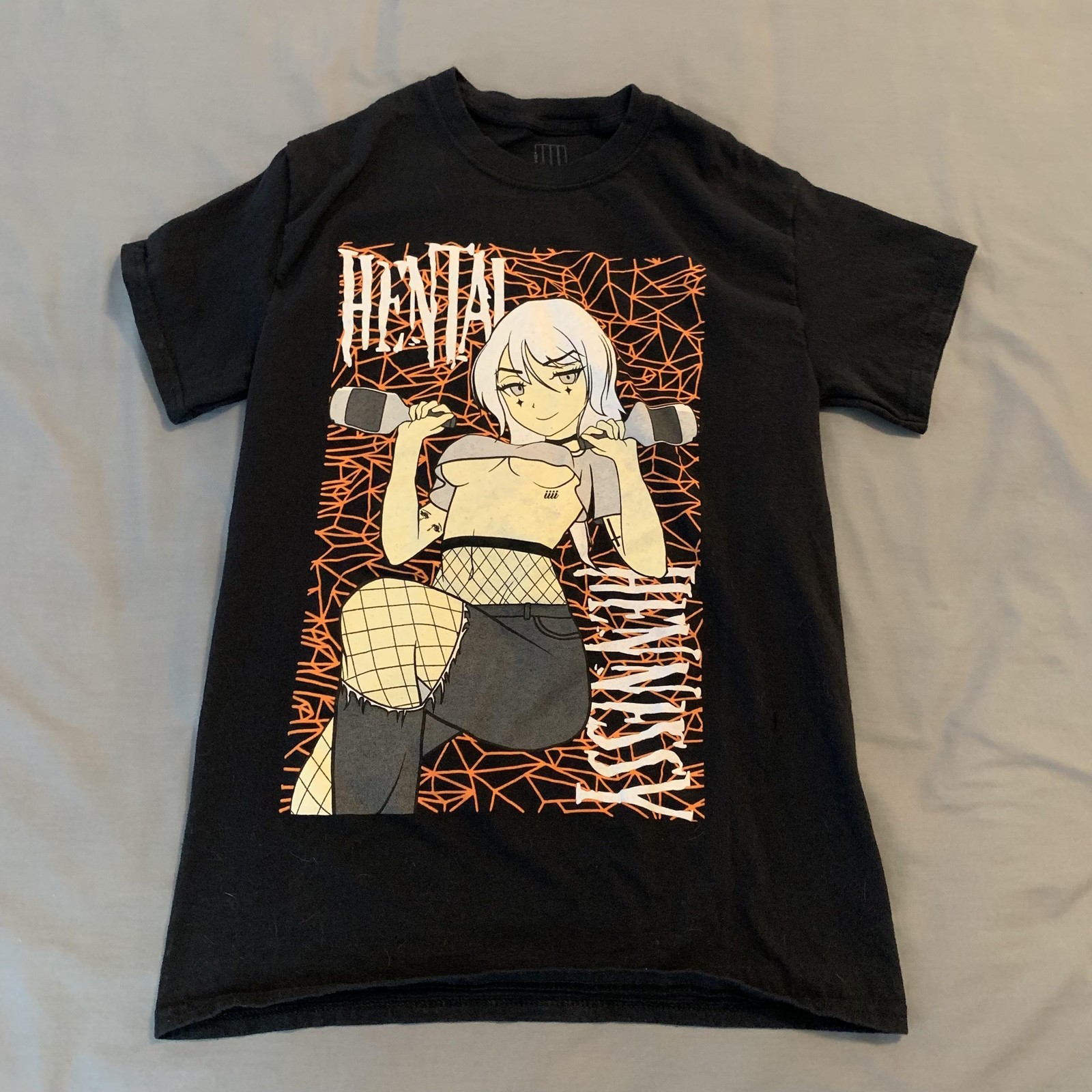 Hentai Anime Shirt Mens Small Black Waifu Graphic Tee 2021 Streetwear Manga gallery