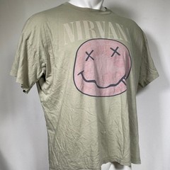 Nirvana Smiley Face Green American Eagle AE Band Tee T-Shirt Men’s MEDIUM