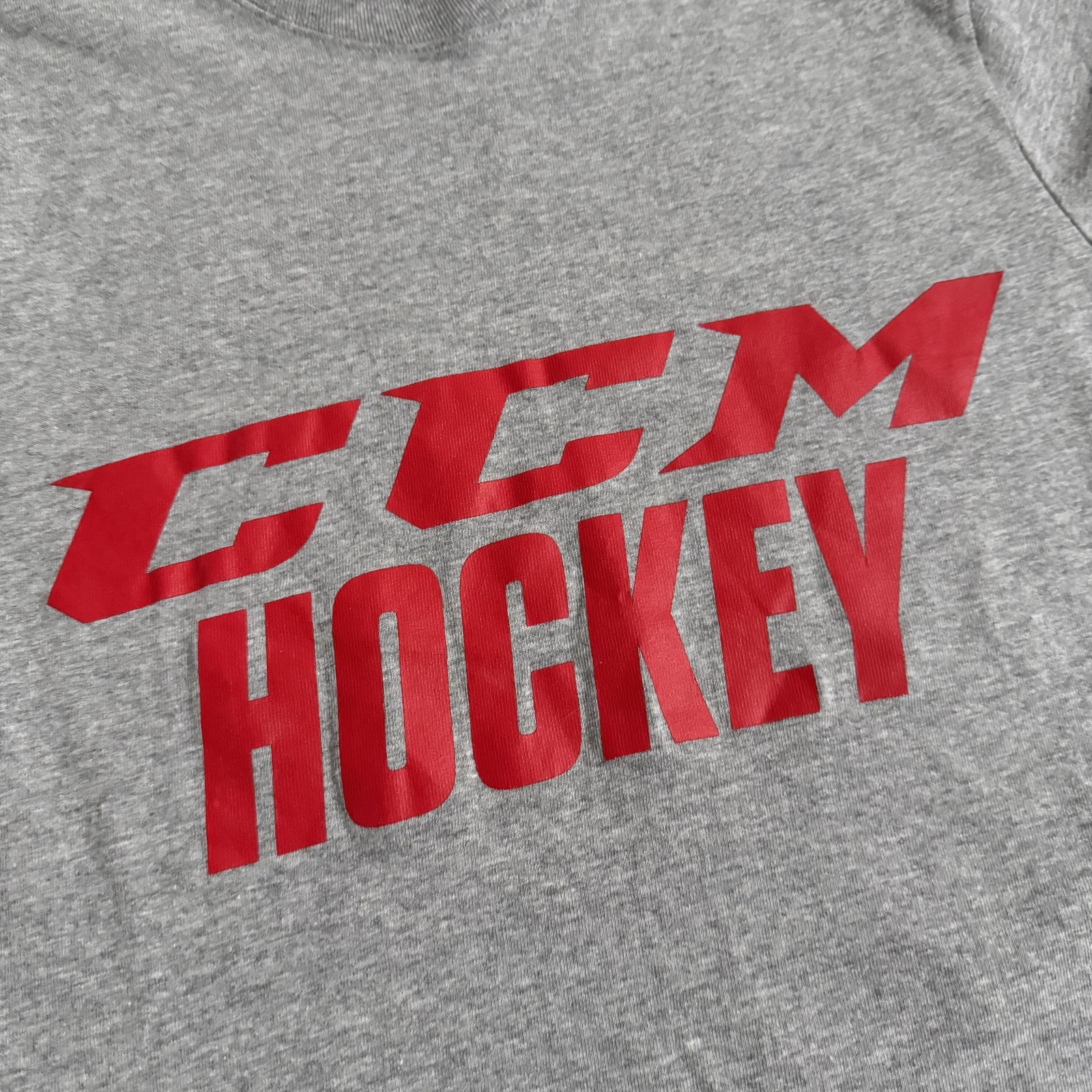 CCM Hockey Shirt Mens Small Gray Heather Graphic Tee Athletic Logo Short Sleeve gallery