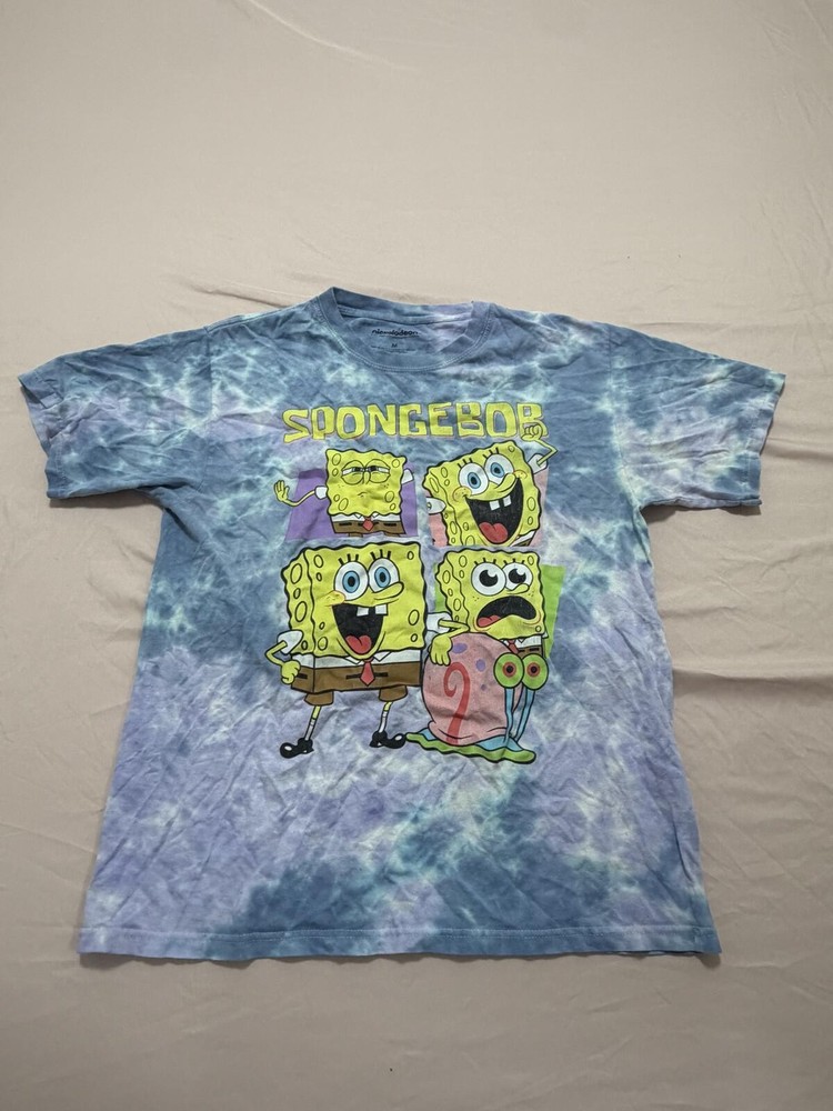 SpongeBob SquarePants Tie-Dye Graphic T-Shirt Size M