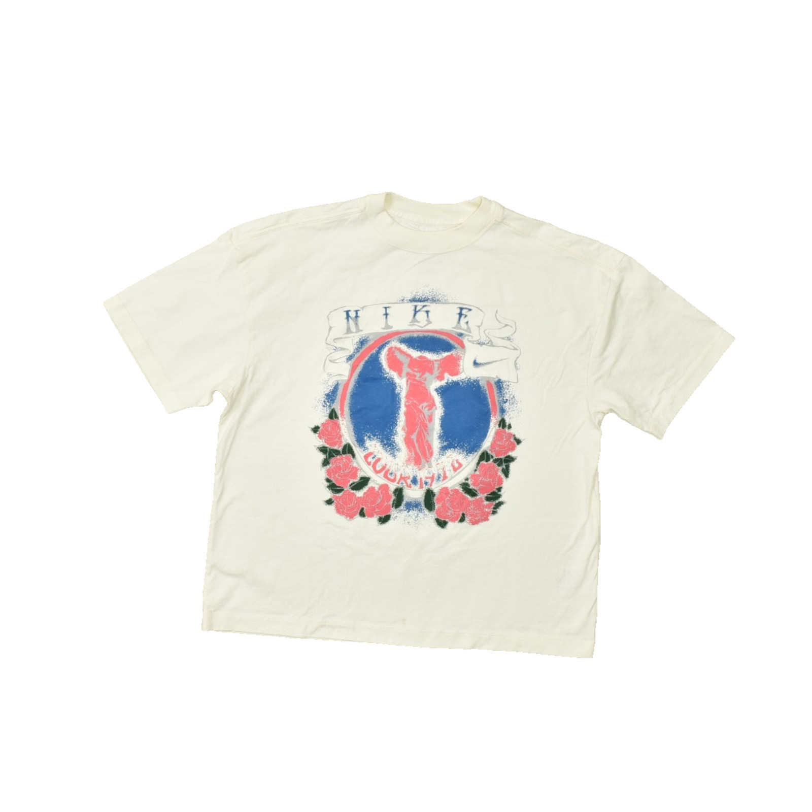 Nike The Nike Tee Men Large Cream Winged Victory Tour 1972 Oversized Fit T-Shirt gallery