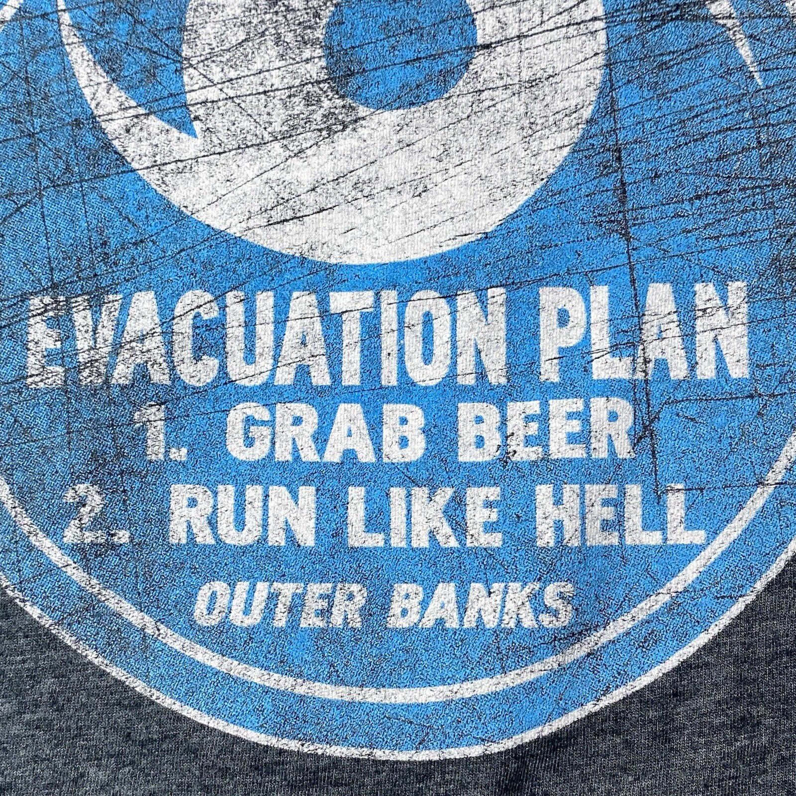 Outer Banks T Shirt Hurricane Funny Grab Beer Run! Adult Large L gallery