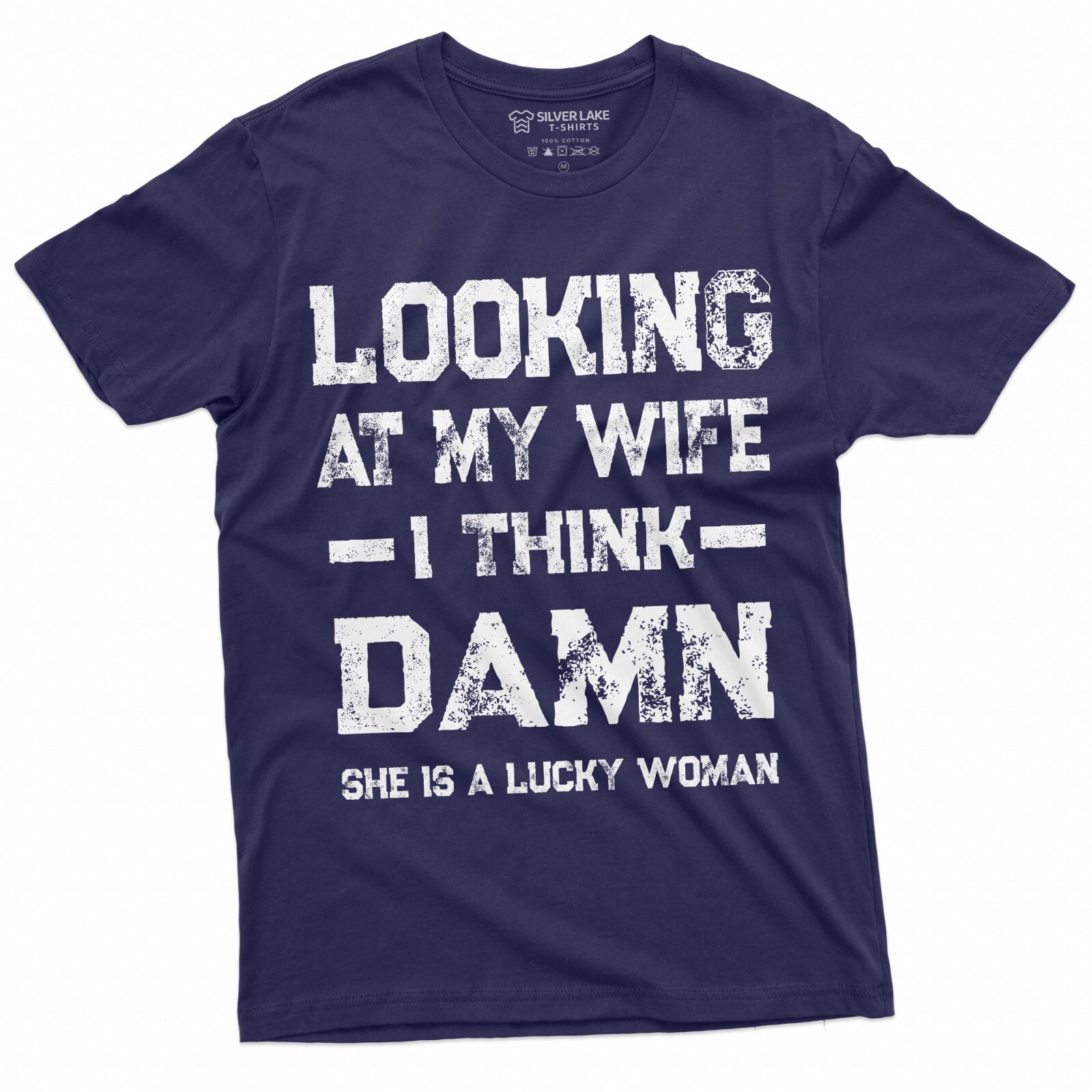 Funny Looking at my Wife Lucky Woman Tee Birthday anniversary Gift for Husband gallery