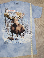 NEW Find 7 Moose The Mountain Niagara Falls T-Shirt Men Blue Snow Tee Medium